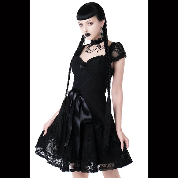 Killstar Dresses & Skirts - *SOLD* KILLSTAR HOCUS POCUS WITCH DRESS BLACK VERSION SIZE L GOTHIC